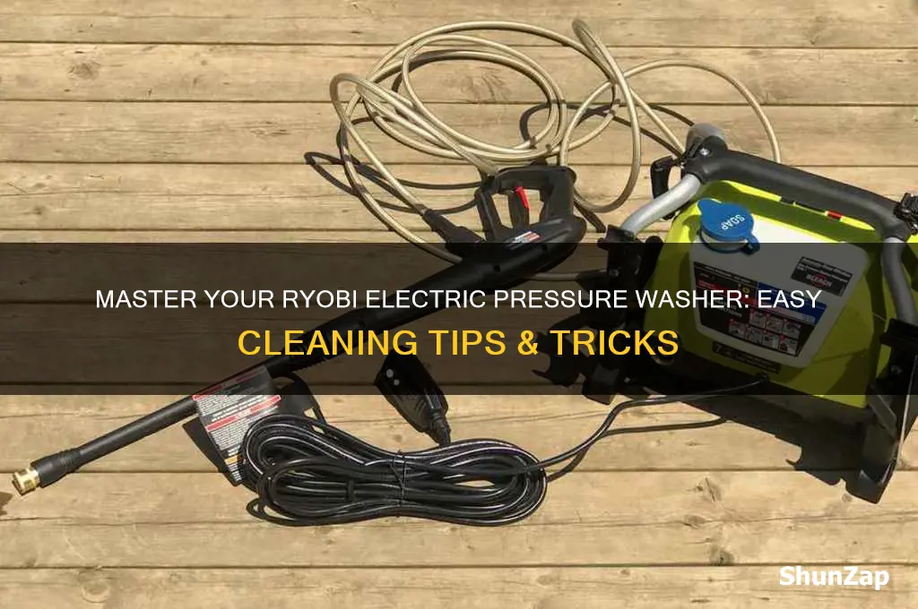 how to use ryobi electric pressure washer