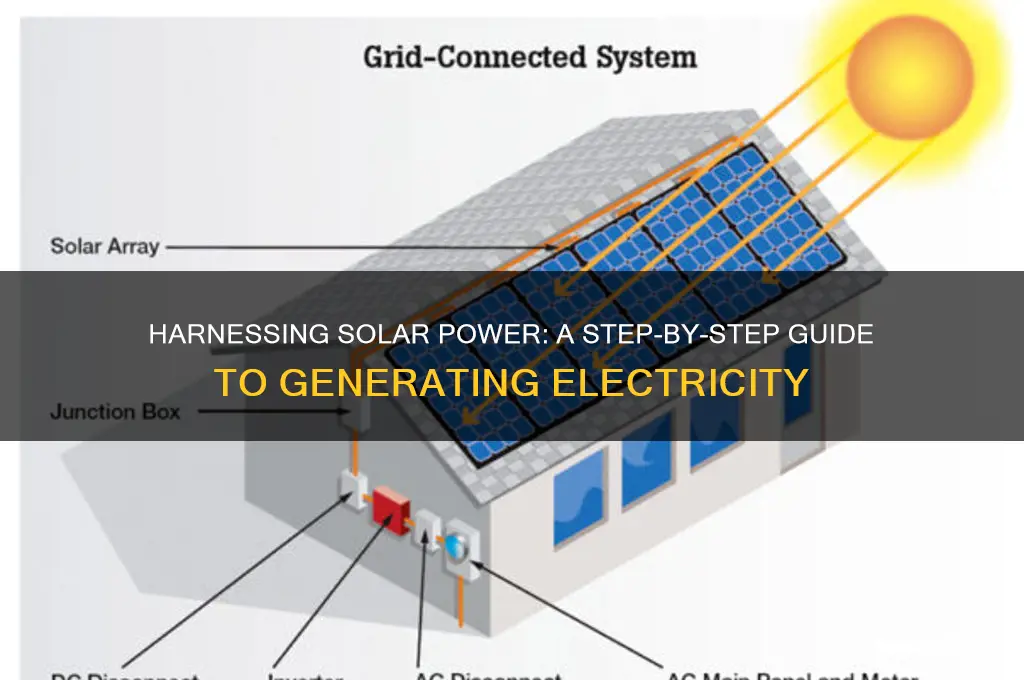 how to use solar panel to generate electricity