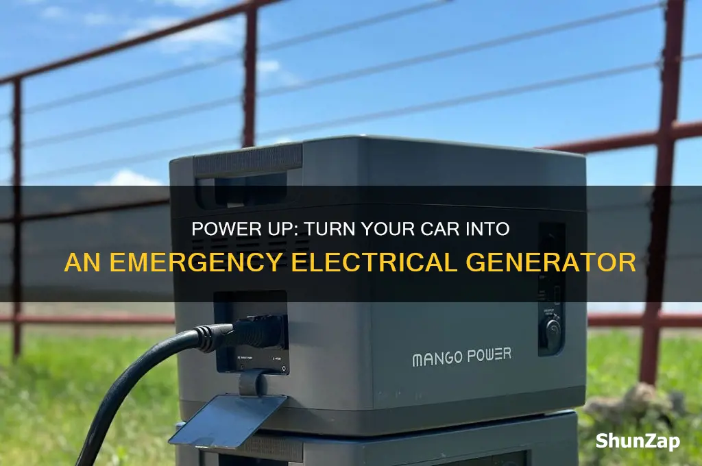 how to use your car as an electrical generator