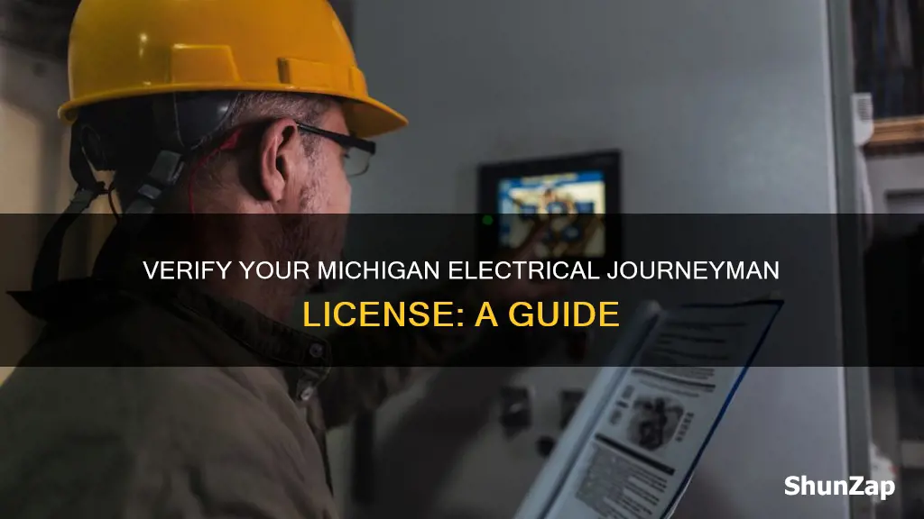 how to verify michigan electrical journeyman license