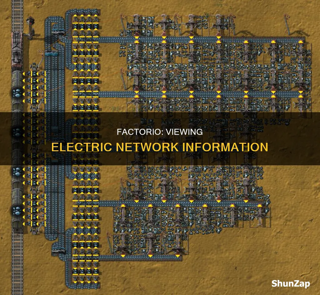 how to view electric network info factorio