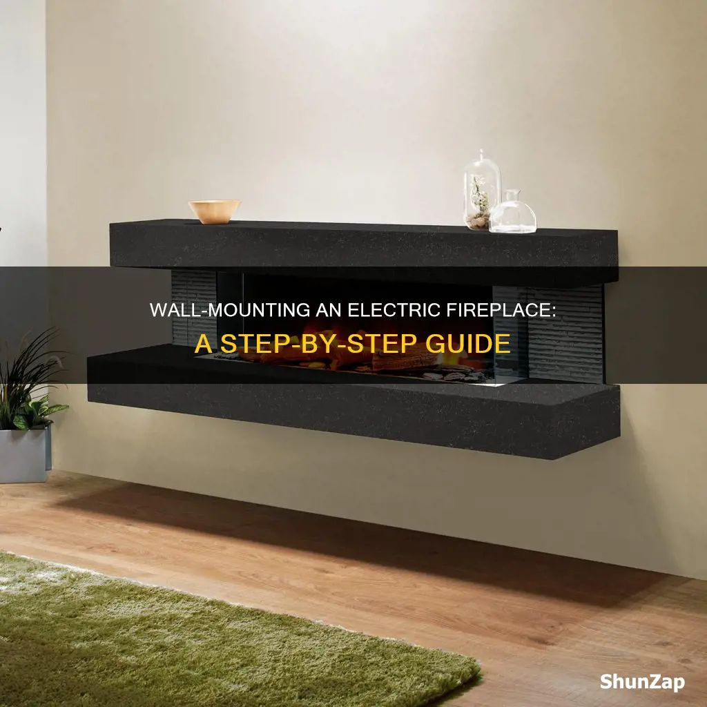 how to wall mount an electric fireplace
