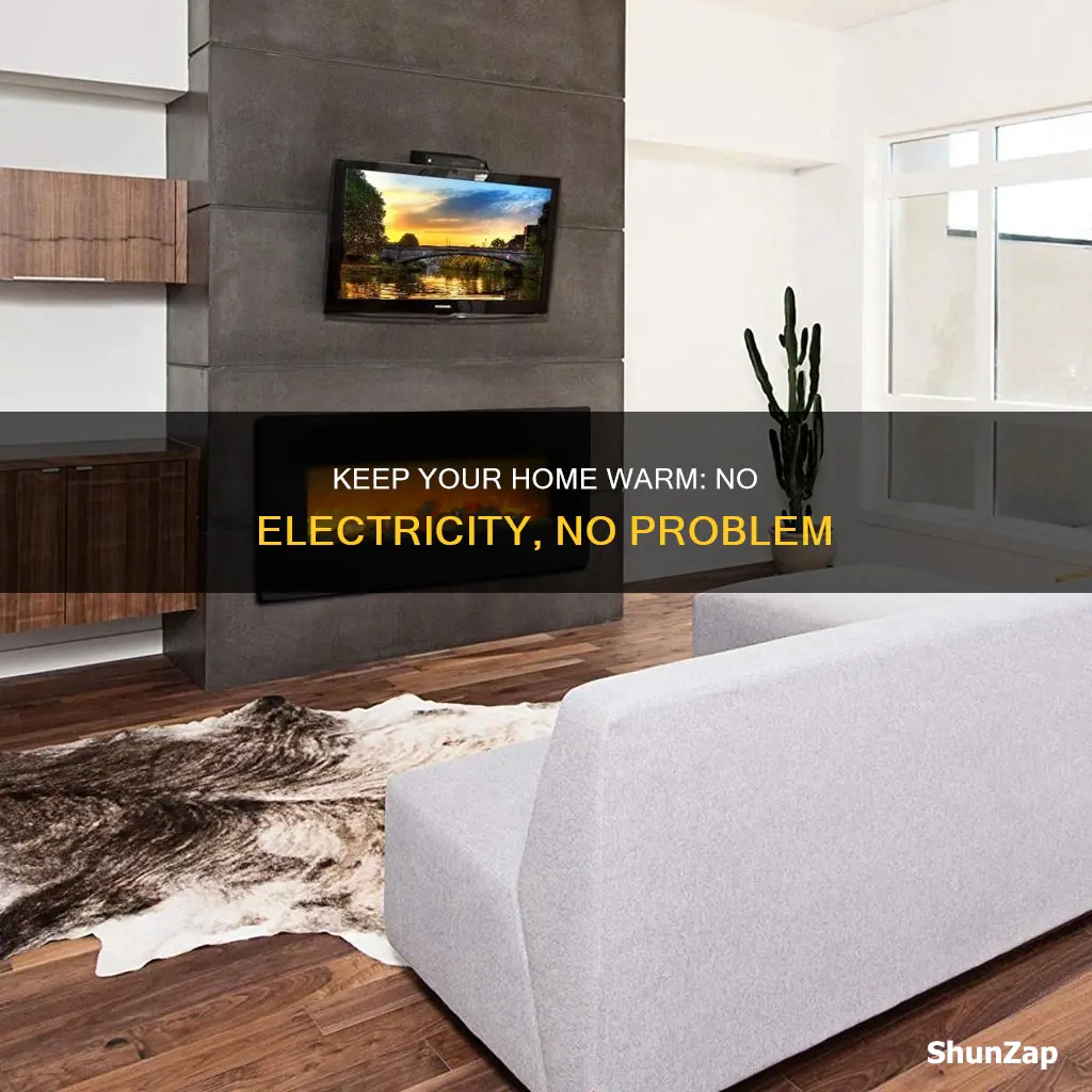how to warm a house without electricity