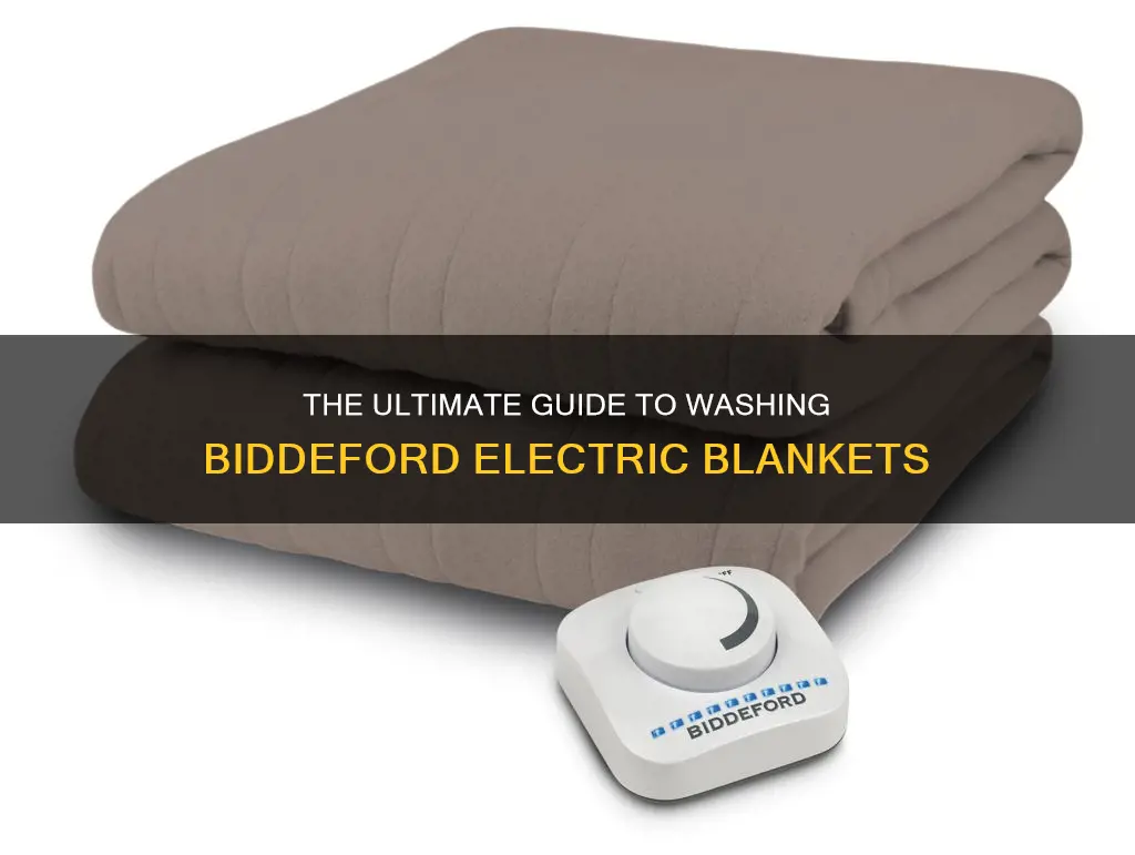how to wash a biddeford electric blanket