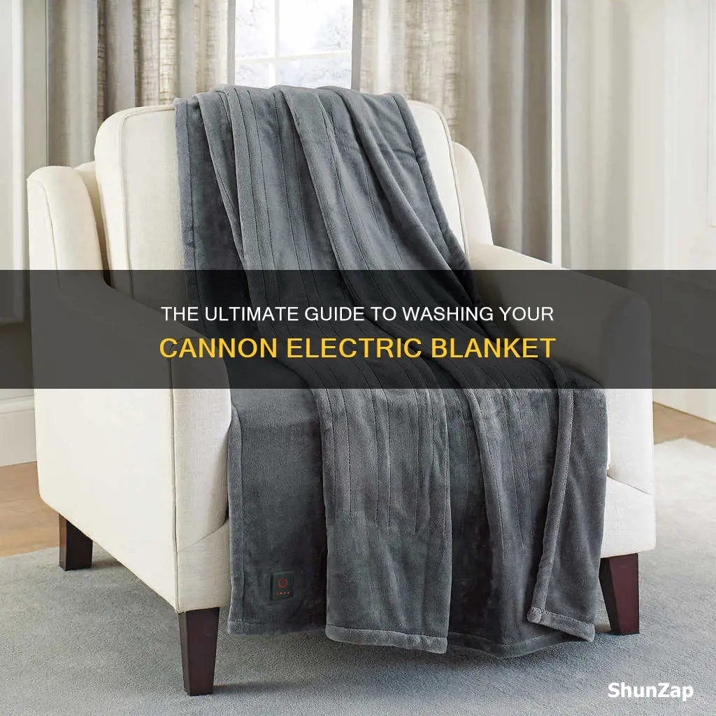 how to wash a cannon electric blanket