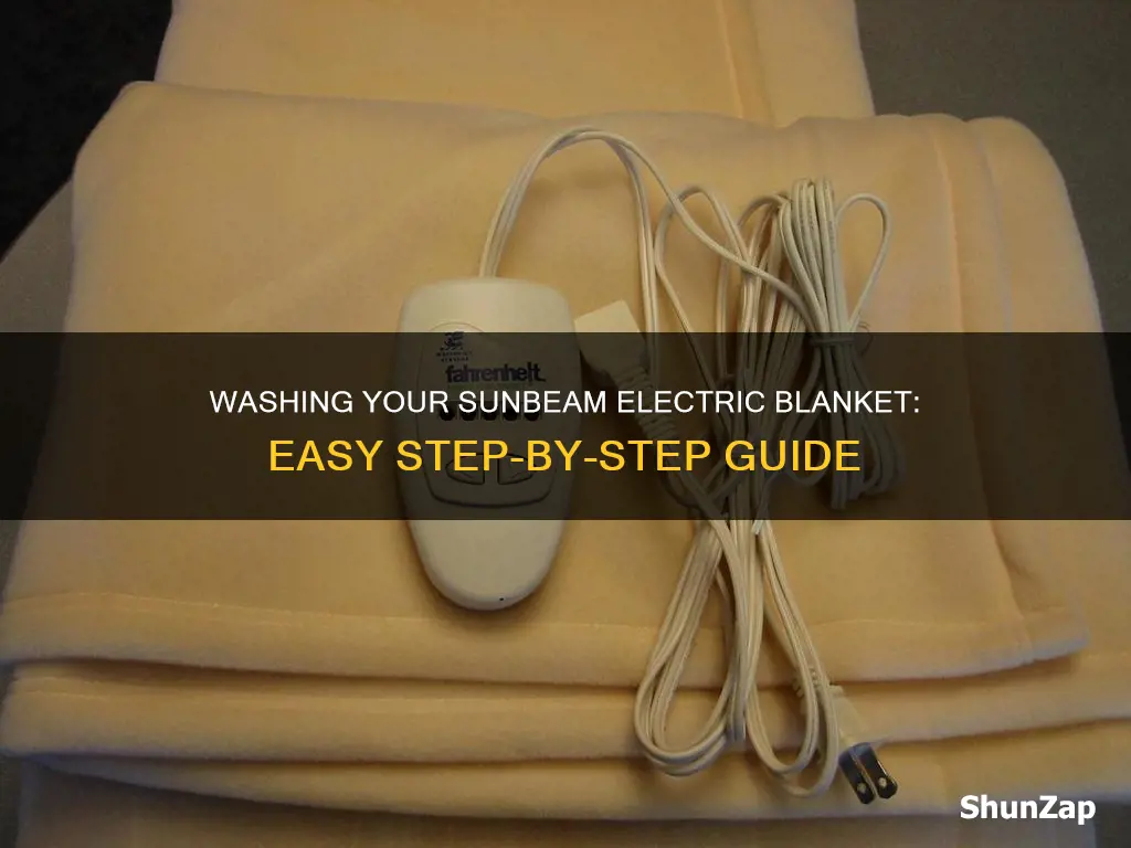how to wash a electric blanket sunbeam