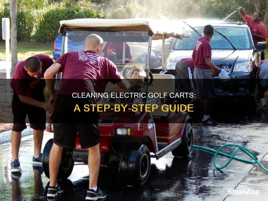 how to wash a electric golf cart