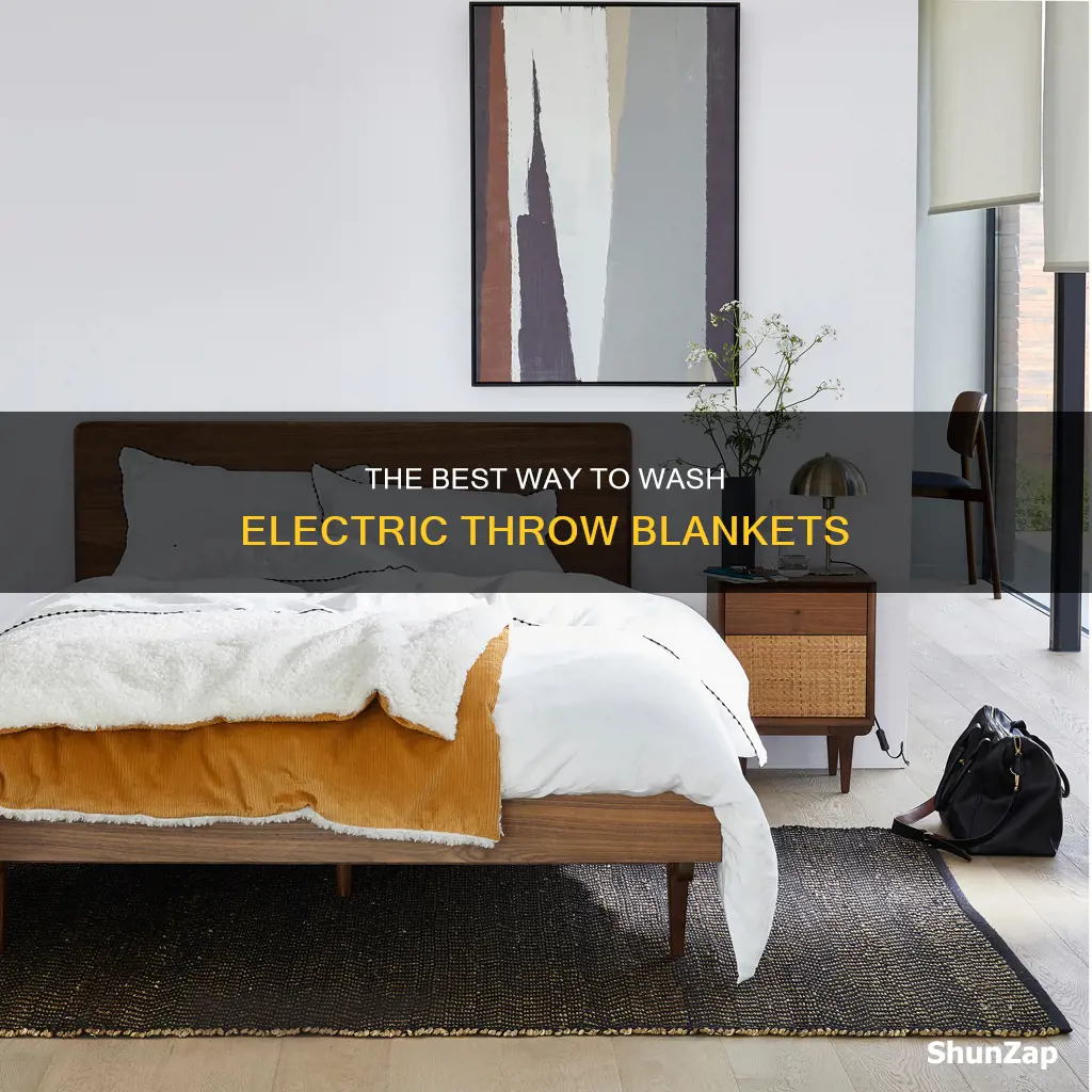 how to wash a electric throw blanket