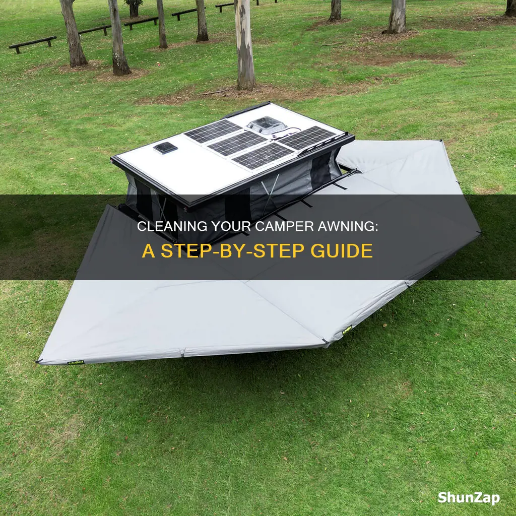 how to wash electric awning on camper