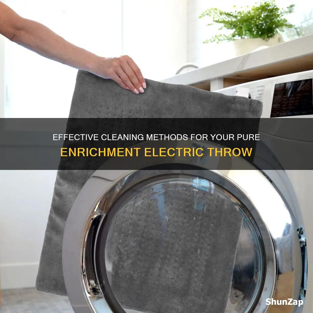 how to wash pure enrichment electric throw