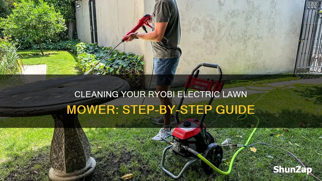 how to wash ryobi electric lawn mower