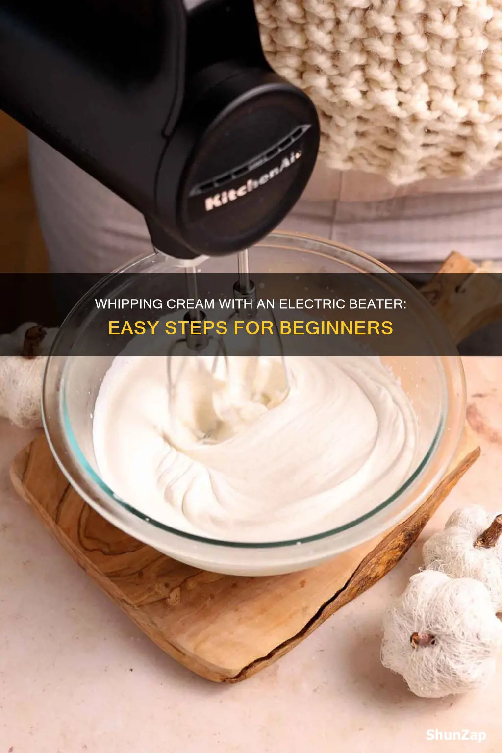 how to whip cream with electric beater
