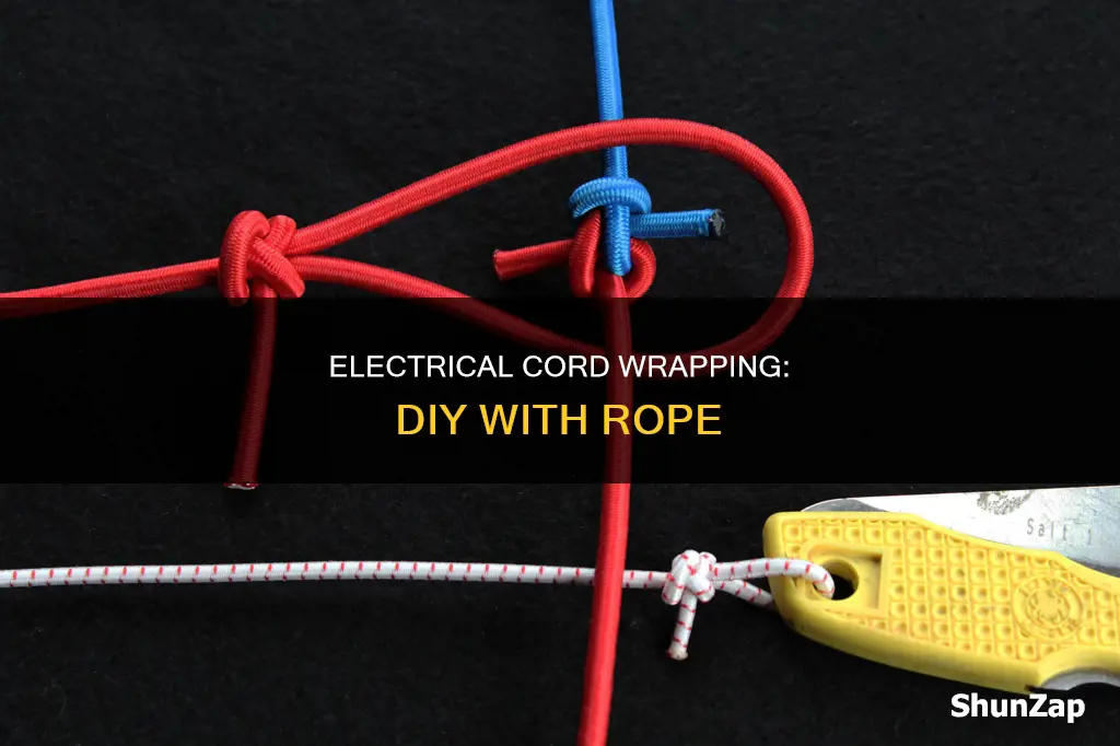 how to wrap electrical cord with rope