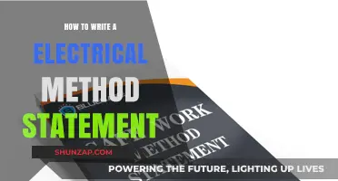 Writing an Electrical Method Statement: A Step-by-Step Guide