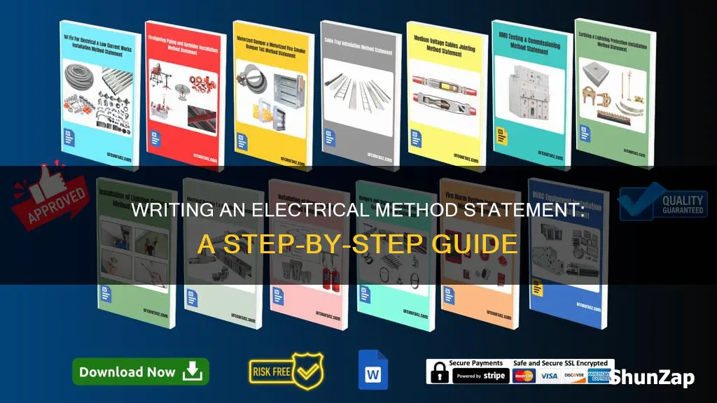 how to write a electrical method statement