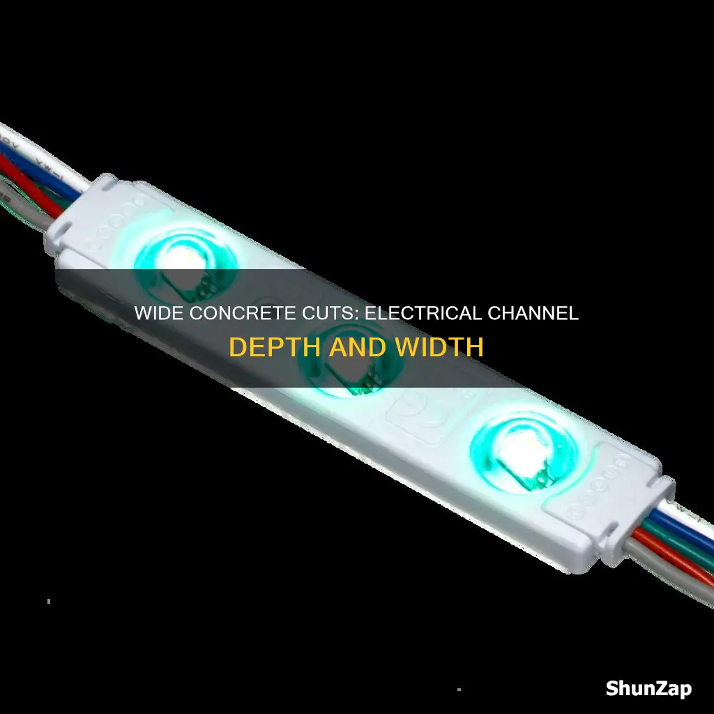 how wide channel for concret cut electrical