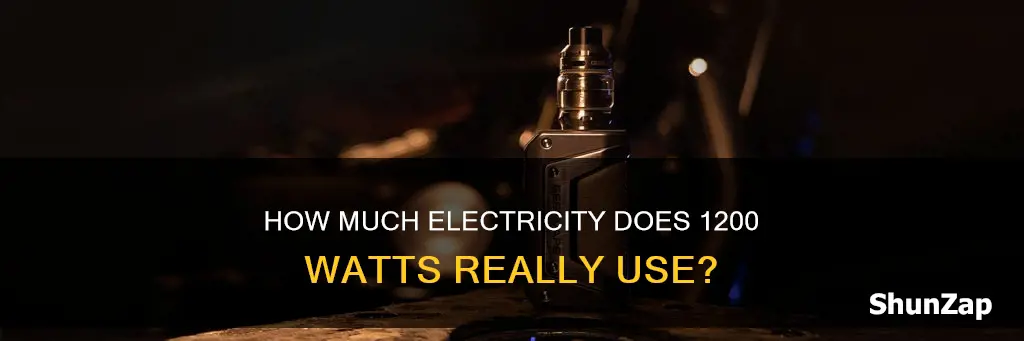 is 1200 watts a lot of electricity