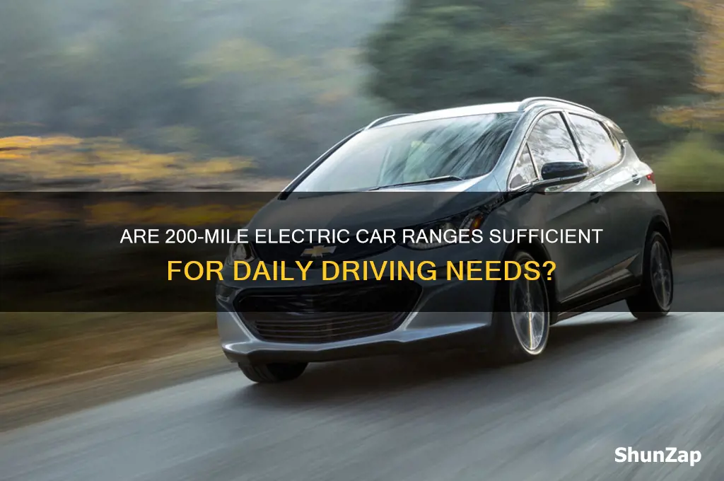 is 200 miles enough for electric cars