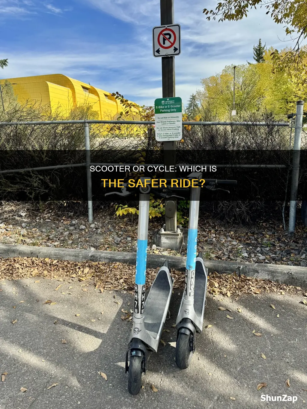 is a bike or a electric scooter safer