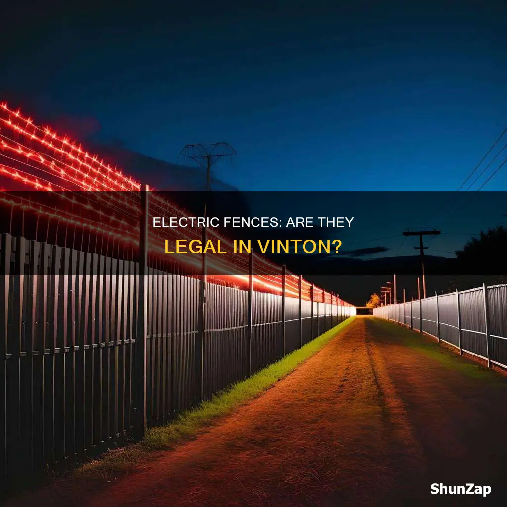 is a electric fence legal in vinton