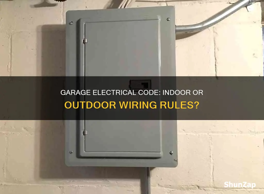 is a garage concidered indoor electrical code