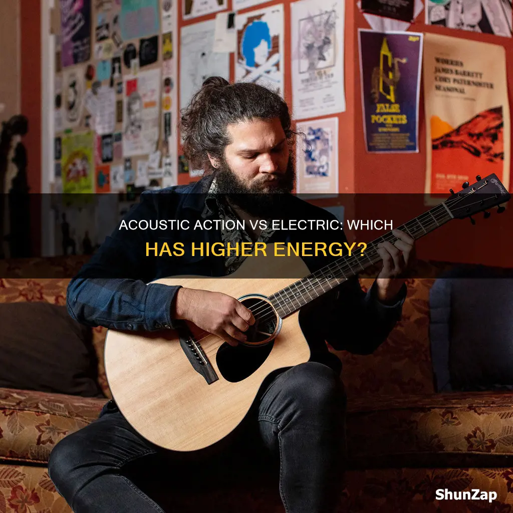 is acoustic action always higher than electric