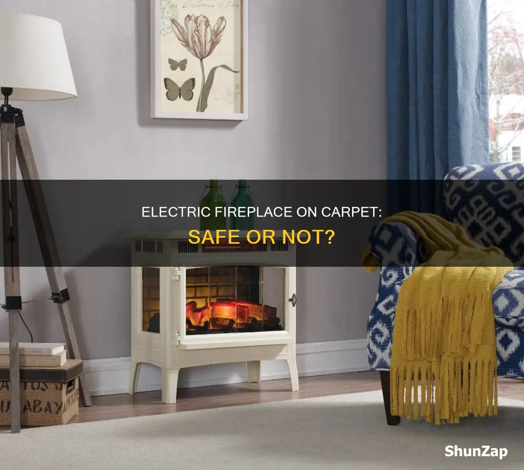 is an electric fireplace safe on carpet