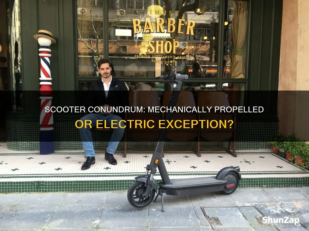 is an electric scooter a mechanically propelled vehicle
