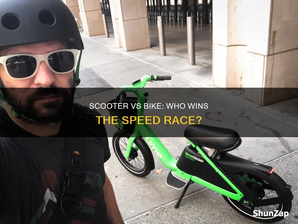 is an electric scooter faster than a bike