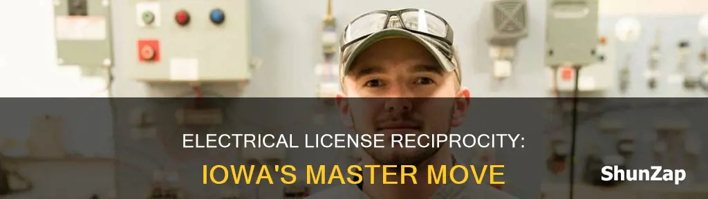 is an iowa master electrical license reciprocity