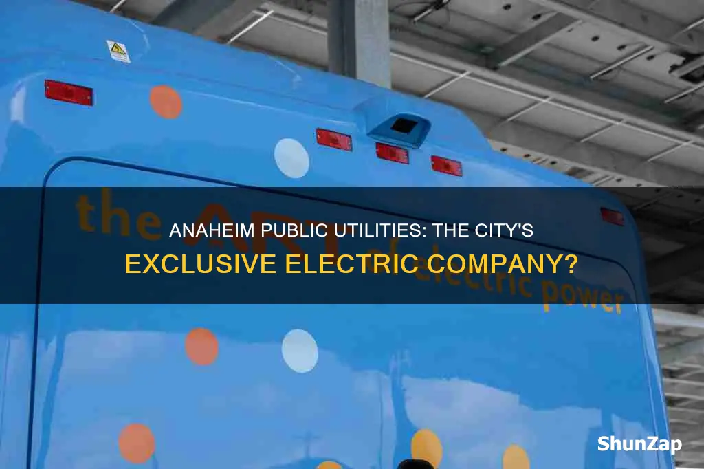 is anaheim public utilities the only electric company