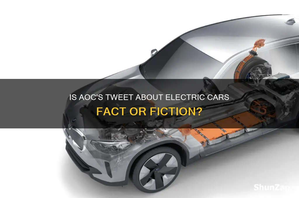 is aoc tweet abouy electric cars real