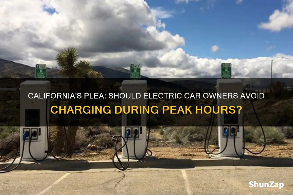 is california asking people not to charge electric cars