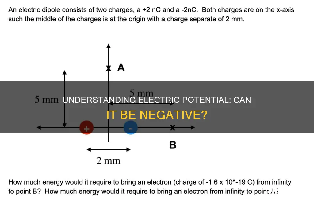 is change in electric potential always positive