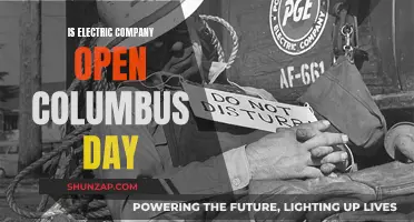Electric Company Operations on Columbus Day