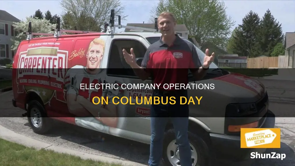 is electric company open columbus day