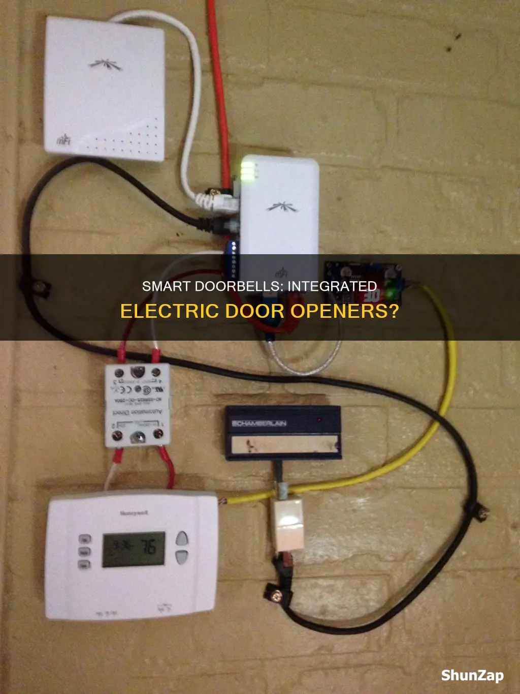 is electric door opener integrated in doorbell
