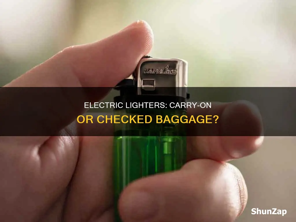 is electric lighter allowed in cabin bag