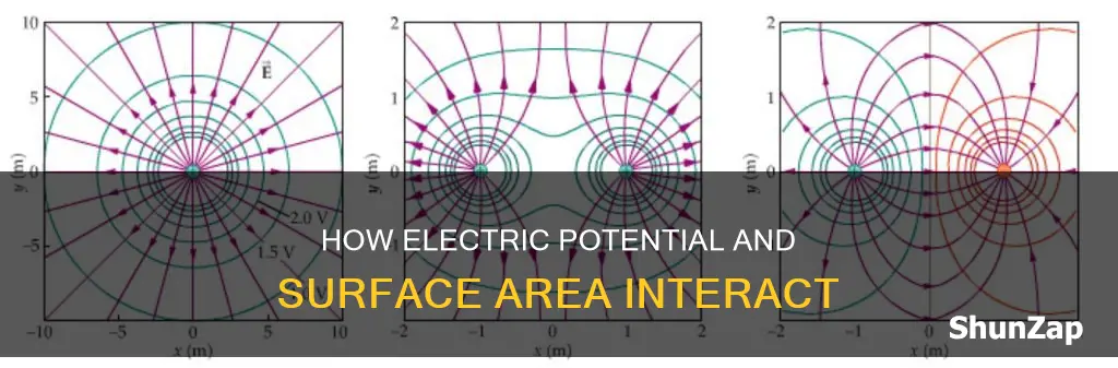 is electric potential dependent on surface area