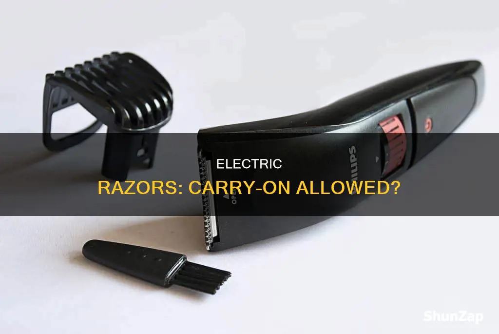 is electric razor allowed in carry on