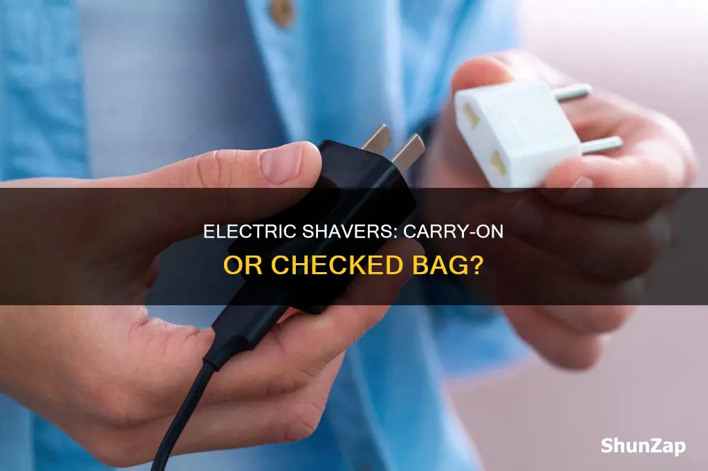 is electric shaver allowed in cabin baggage