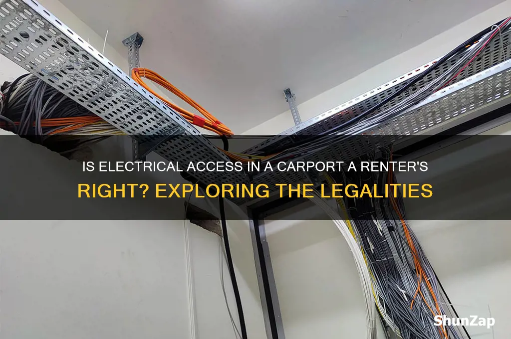 is electrical in a car port a renters right