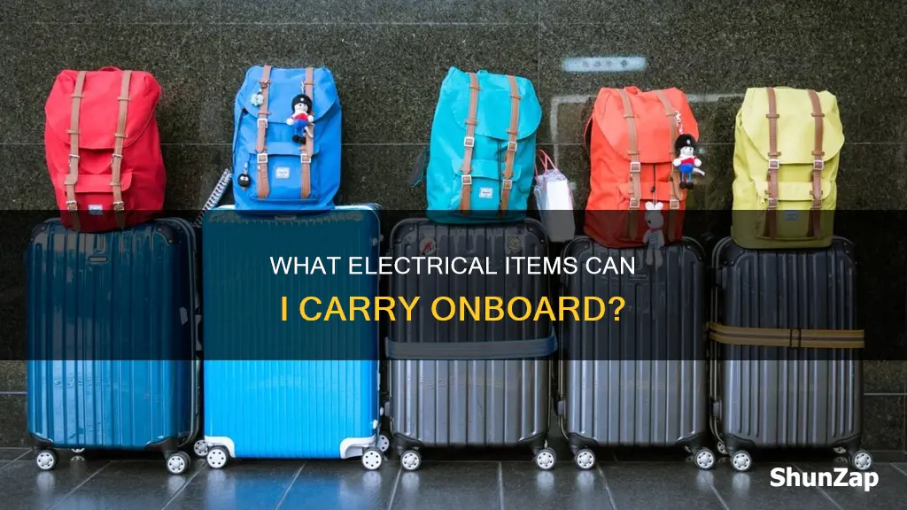 is electrical items allowed in hand luggage