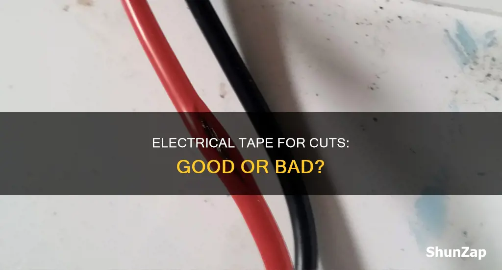 is electrical tape bad for a cut