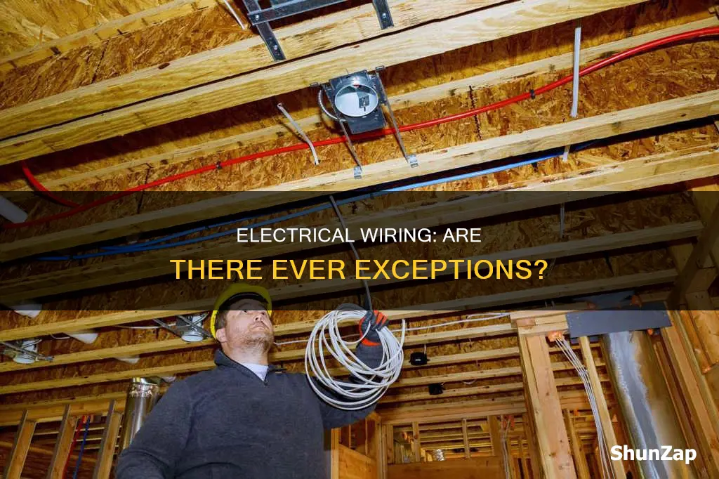 is electrical wiring ever under a threshold