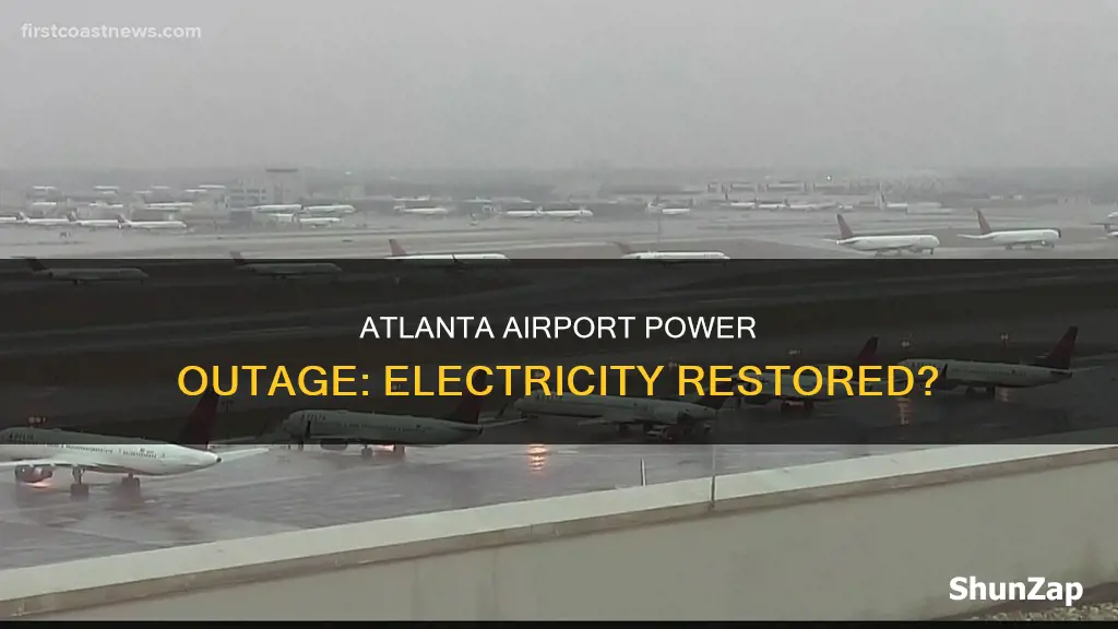 is electricity back on at atlanta airport