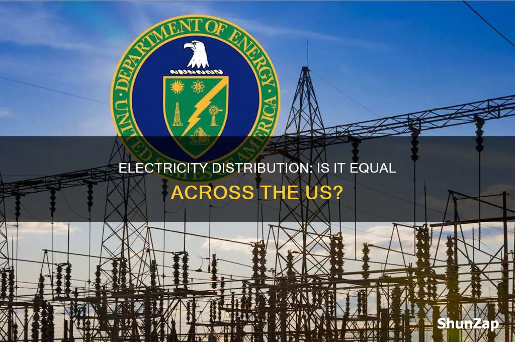 is electricity distributed evenly throughout the us