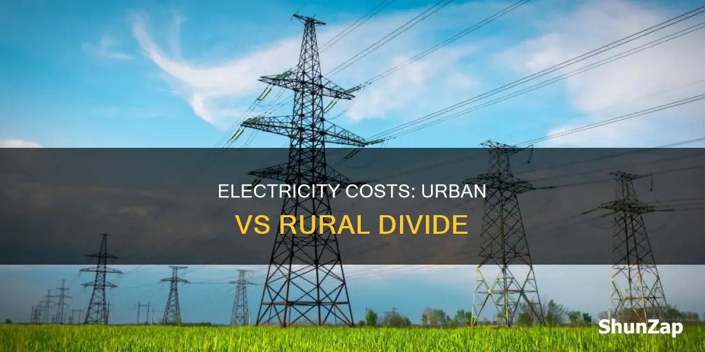 is electricity more expensive in rural areas