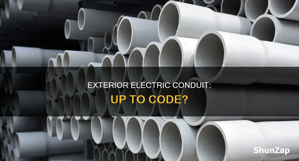 is exterior electric conduit up to code