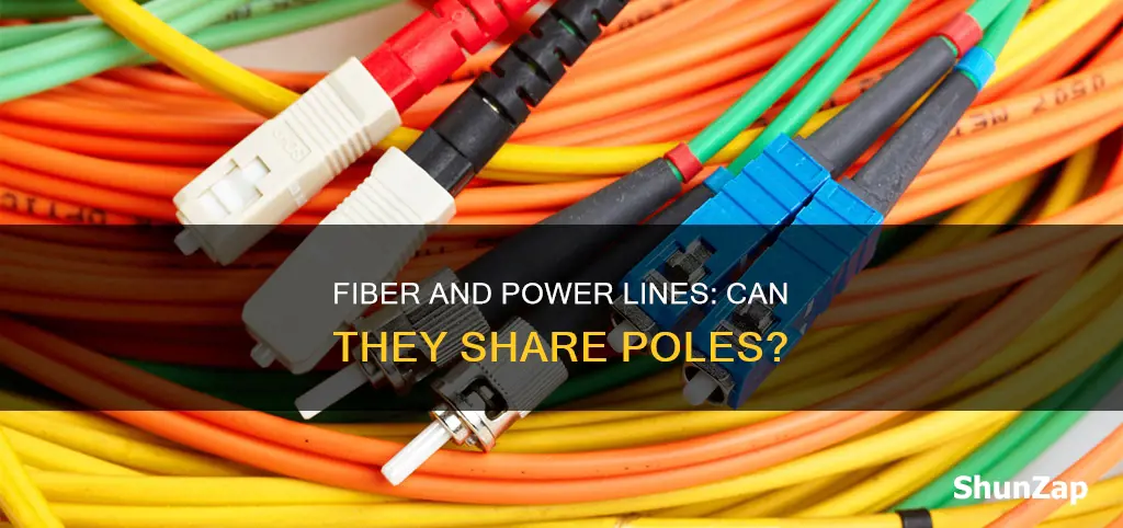 is fiberoptic cable ran with electric lines